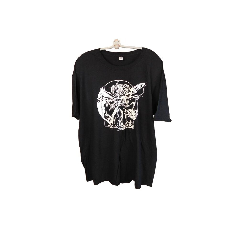 XL Gilden T shirt Black concept  Art Joe MacCarthy. futuristic rollerblade robot